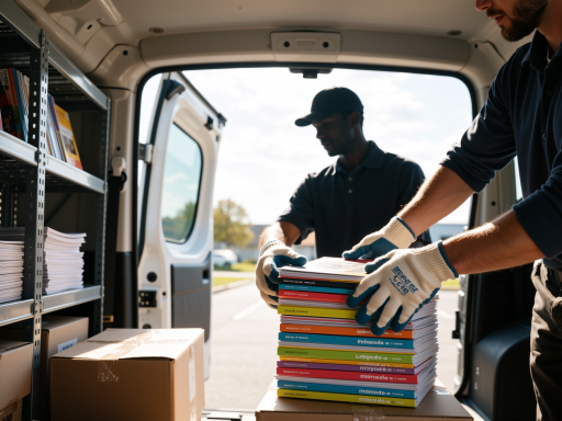 Customer receiving vehicle, outdoor setting, happy interaction, delivery process